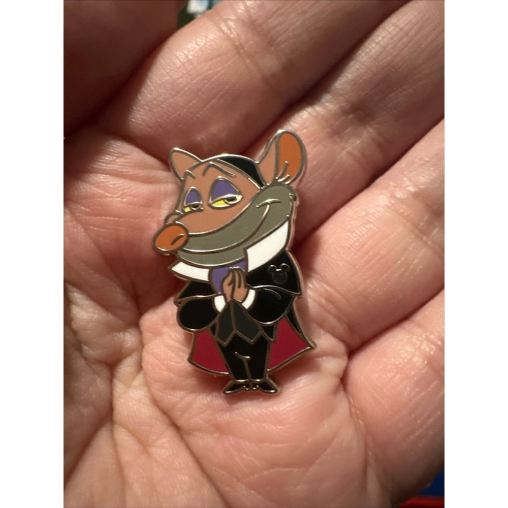 Disney Hidden Disney 2024 Villains Cute Professor Ratigan Chaser Pin